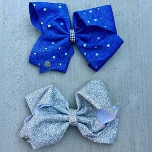 JoJo Siwa Signature Large Hair Bows LOT OF 2 – Denim & Diamonds